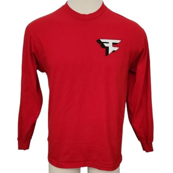 FaZe Clan Red Long Sleeve Graphic T-Shirt Men’s Large - Picture 1 of 5